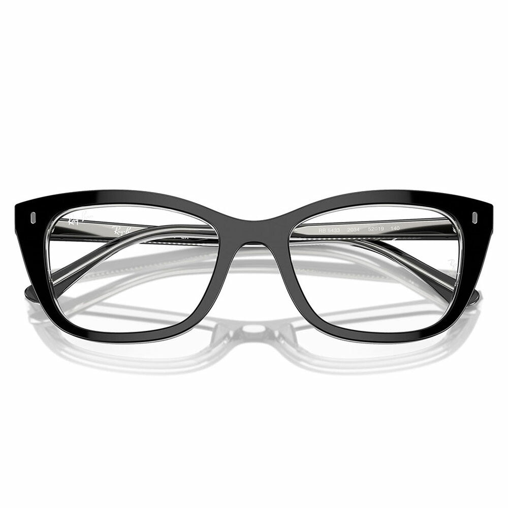【正規品販売店】度なし1.55レンズ交換+0円 レイバン メガネ フレーム RX5433 2034 50 52 Ray-Ban ハイブリッジフィット ウェリントン