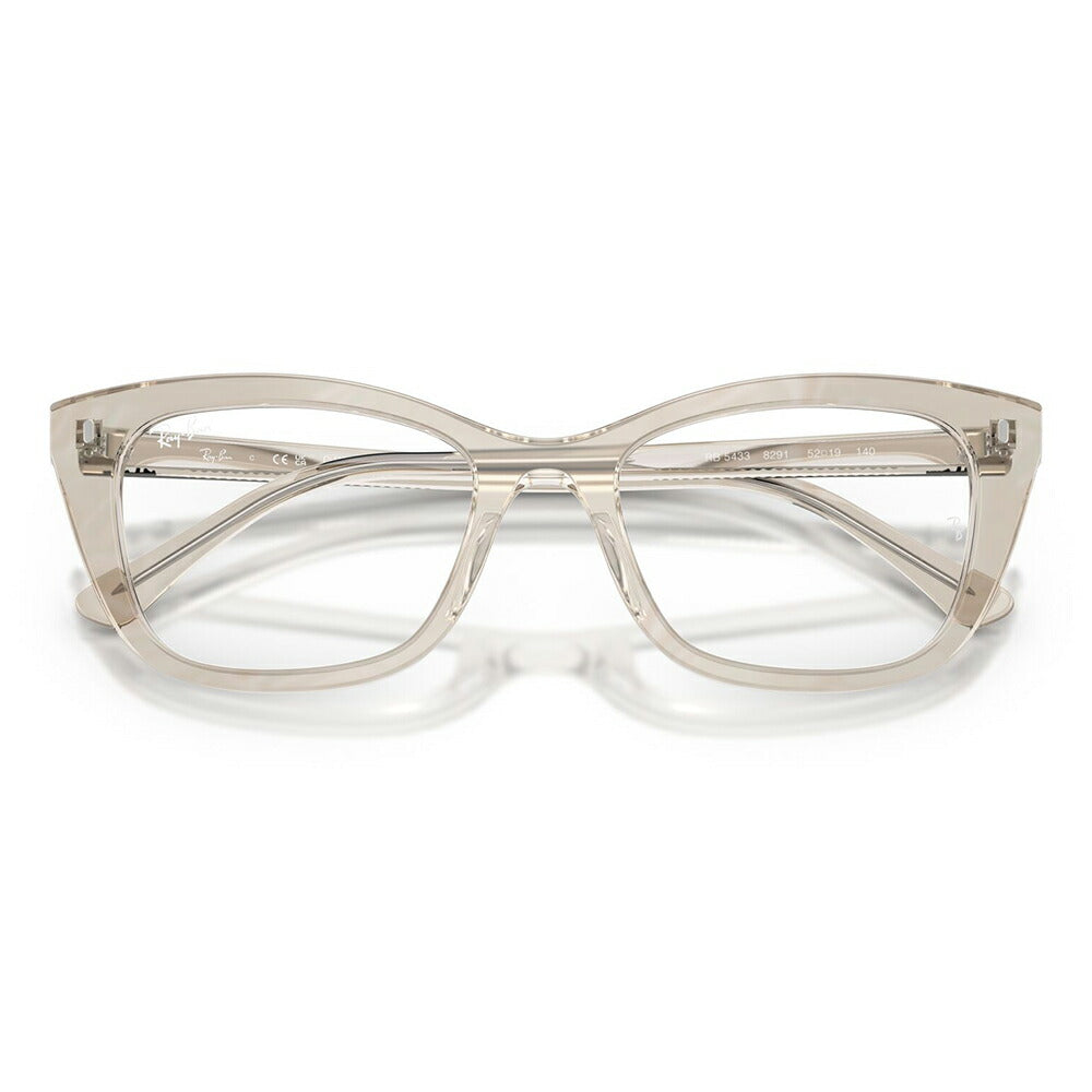 【正規品販売店】度なし1.55レンズ交換+0円 レイバン メガネ フレーム RX5433 8291 50 52 Ray-Ban ハイブリッジフィット ウェリントン 紫外線