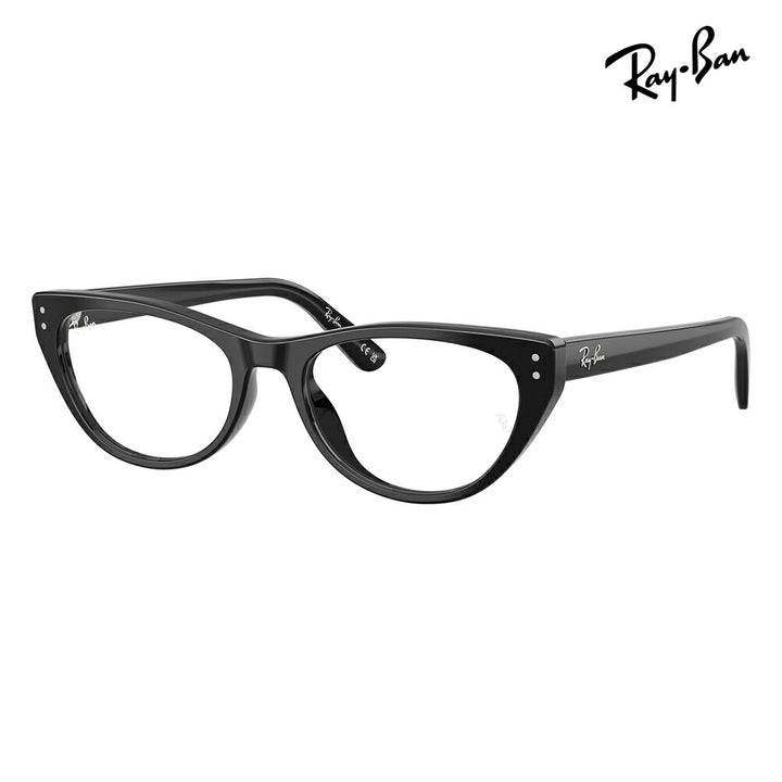 【正規品販売店】度なし1.55レンズ交換+0円 レイバン メガネ フレーム RX5449D 2000 54 Ray-Ban レイバン純正レンズ対応 アジアンデザイン ローブリッジフィット セル キャットアイ レディース 伊達メガネ 眼鏡