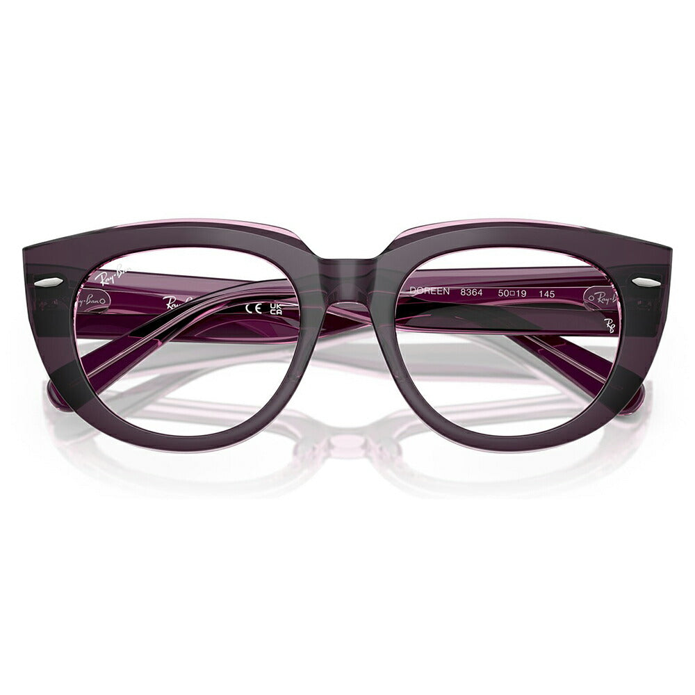 【正規品販売店】度なし1.55レンズ交換+0円 レイバン メガネ フレーム RX5586 8364 48 50 Ray-Ban レイバン純正レンズ対応 DOREEN ドリーン STATE STREET セル レディース パントス ツートン
