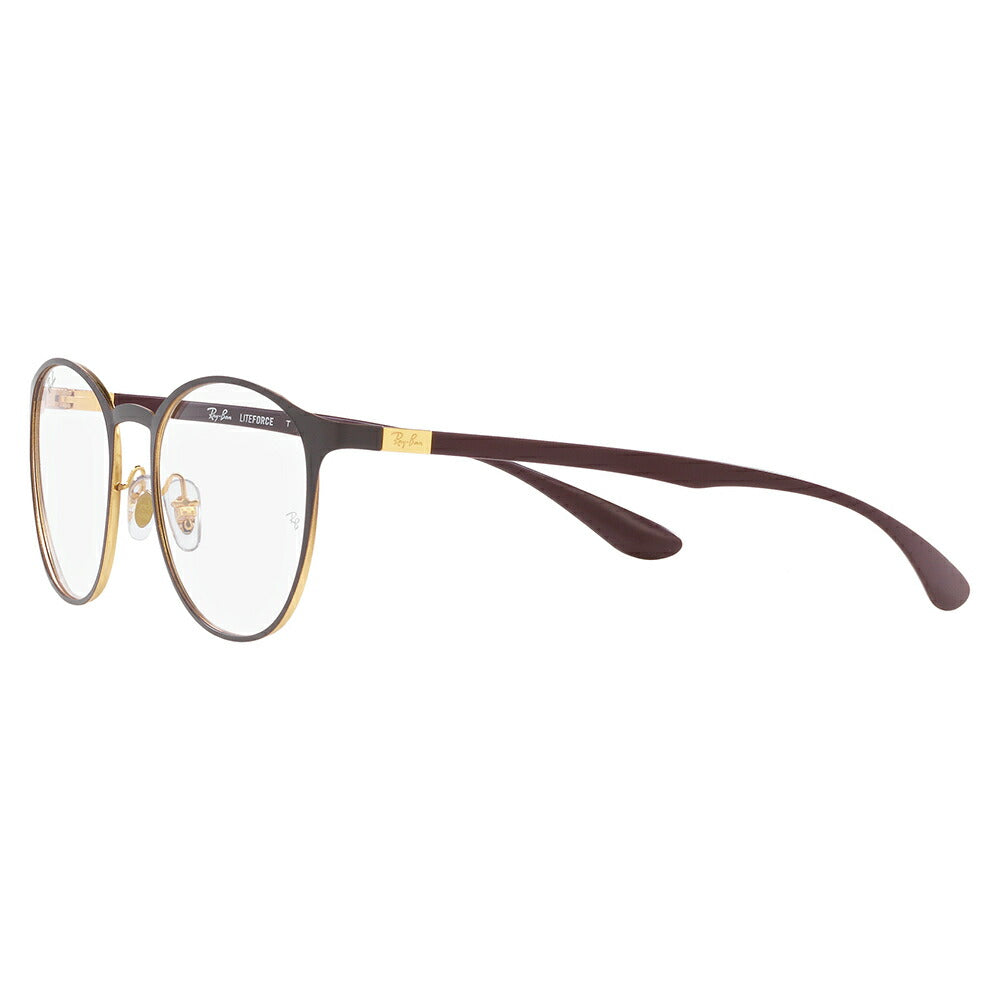 [Authentic Retailer] Non-prescription 1.55 lens replacement +0 yen Ray-Ban glasses frame RX6355 3158 50 52 Ray-Ban Ray-Ban genuine lens compatible round Wellington metal classic LITEFORCE Light Force fashion glasses eyeglasses 