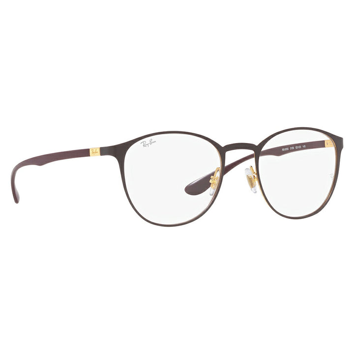 [Authentic Retailer] Non-prescription 1.55 lens replacement +0 yen Ray-Ban glasses frame RX6355 3158 50 52 Ray-Ban Ray-Ban genuine lens compatible round Wellington metal classic LITEFORCE Light Force fashion glasses eyeglasses 