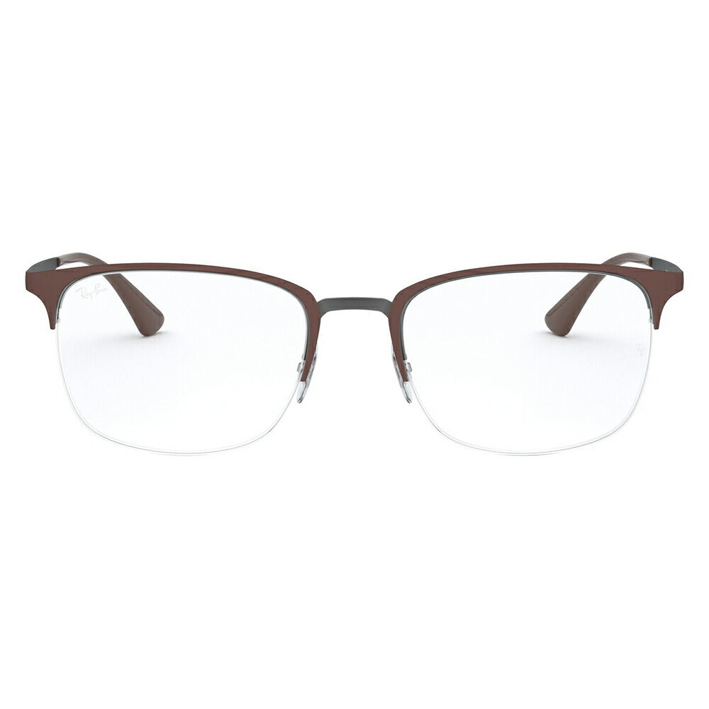 【アウトレット】度なし1.55レンズ交換+0円 レイバン メガネ フレーム RX6433 3040 53 Ray-Ban レクタングル ハーフリム  伊達メガネ 眼鏡