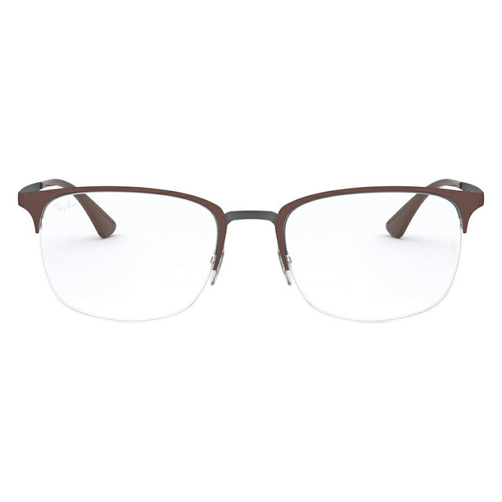 【アウトレット】度なし1.55レンズ交換+0円 レイバン メガネ フレーム RX6433 3040 53 Ray-Ban レクタングル ハーフリム  伊達メガネ 眼鏡