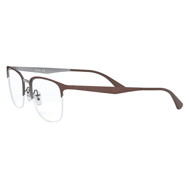 【アウトレット】度なし1.55レンズ交換+0円 レイバン メガネ フレーム RX6433 3040 53 Ray-Ban レクタングル ハーフリム  伊達メガネ 眼鏡