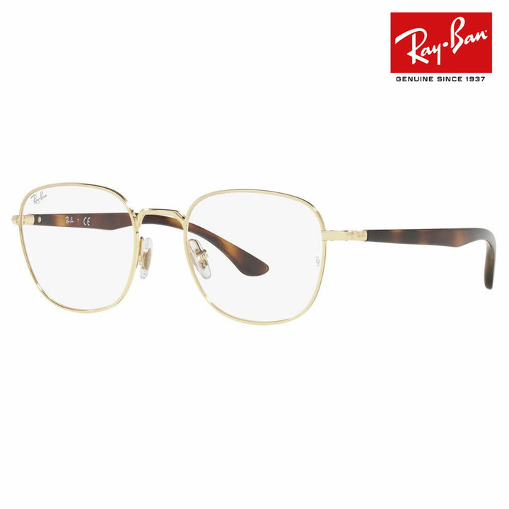 [Recommended price] Non-prescription 1.55 lens replacement +0 yen Ray-Ban glasses frame RX6477 3119 49 Ray-Ban Round Metal Classic 