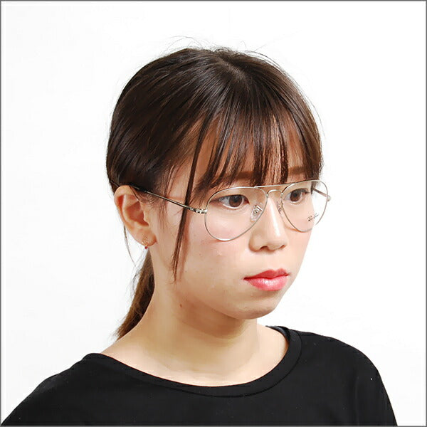 【正规品贩售売店】度なし1.55renzu交换+0円 reneban メガネ fureーム RX6489 2501 55 Ray-Ban reyan 纯正 renzu対応 abiエーターティadoroppu ダブルブuriジ Aviator 