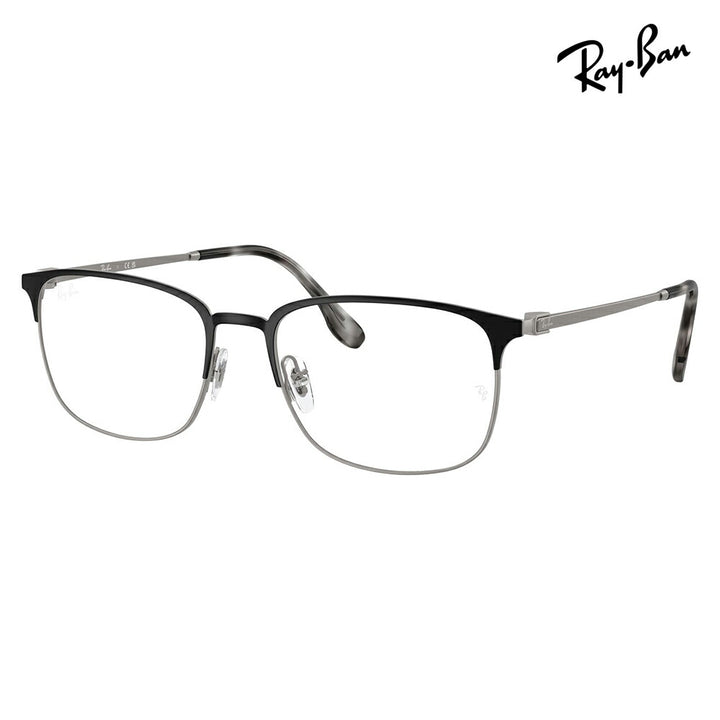 【正規品販売店】度なし1.55レンズ交換+0円 レイバン メガネ フレーム RX6494 3187 54 56 Ray-Ban レイバン純正レンズ対応 スクエア サーモント ブロー シートメタル クラシック メタル フレーム 伊達メガネ 眼鏡