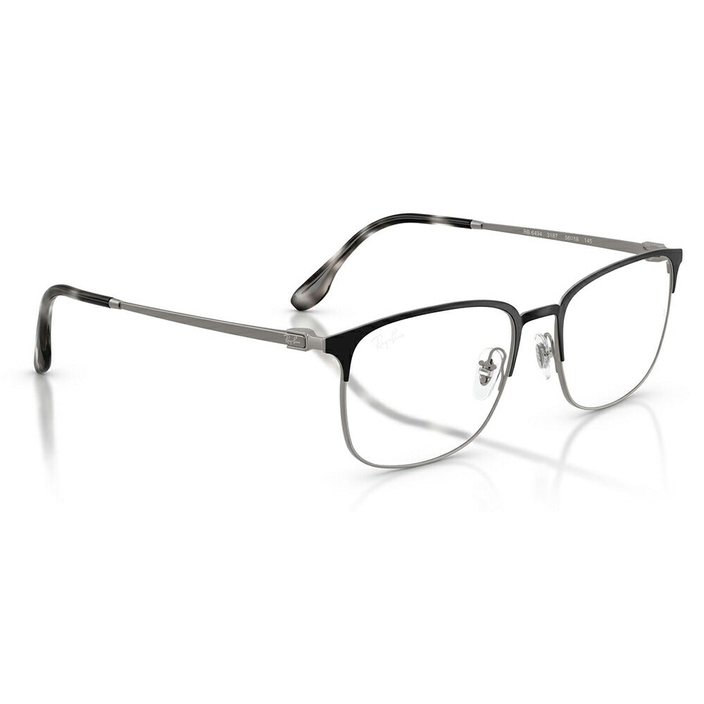 【正規品販売店】度なし1.55レンズ交換+0円 レイバン メガネ フレーム RX6494 3187 54 56 Ray-Ban レイバン純正レンズ対応 スクエア サーモント ブロー シートメタル クラシック メタル フレーム 伊達メガネ 眼鏡