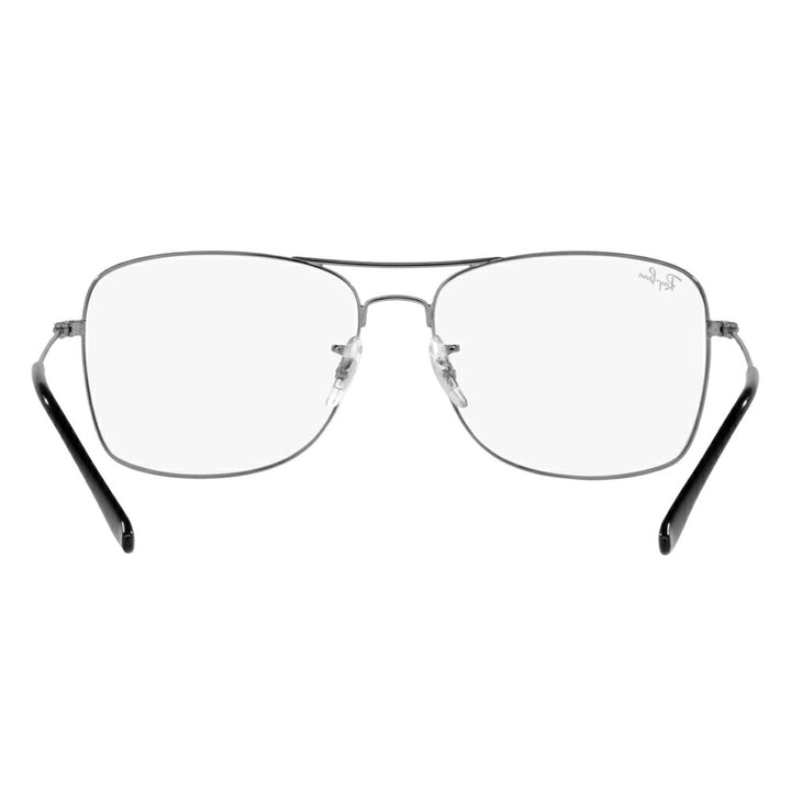 【正規品販売店】度なし1.55レンズ交換+0円 レイバン メガネ フレーム RX6498 2502 55 57 Ray-Ban レイバン純正レンズ対応 ダブルブリッジ スクエア メタル 伊達メガネ 眼鏡