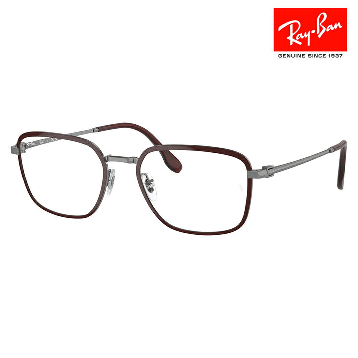 【正规品贩售売店】度なし1.55renzu交换+0円 reneban メガネ fureーム RX6511 3164 53 55 Ray-Ban reyan 纯正 renzu対応 sukuエa メタルユニセックス 伊达メガネ 眼镜