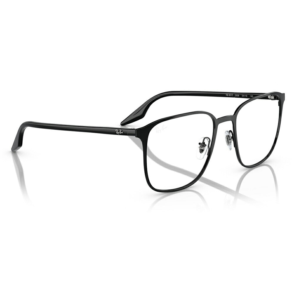 [Authentic Retailer] Non-prescription 1.55 lens replacement +0 yen Ray-Ban glasses frame RX6512 2509 52 54 Ray-Ban Ray-Ban genuine lens compatible Wellington metal unisex fashion glasses eyeglasses 