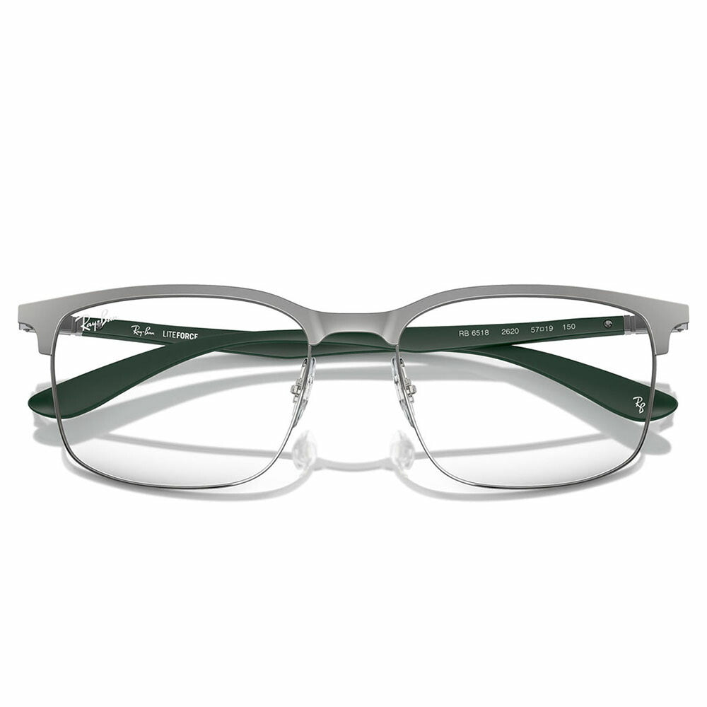 【正規品販売店】度なし1.55レンズ交換+0円 レイバン メガネ フレーム RX6518 2620 55 57 Ray-Ban レイバン純正レンズ対応 スクエア  ブロー メタル ユニセックス