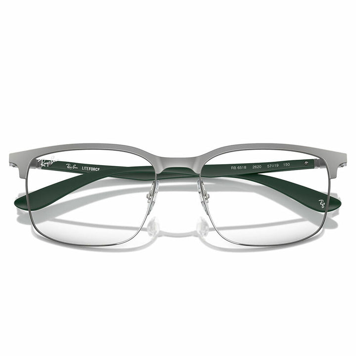 【正規品販売店】度なし1.55レンズ交換+0円 レイバン メガネ フレーム RX6518 2620 55 57 Ray-Ban レイバン純正レンズ対応 スクエア  ブロー メタル ユニセックス