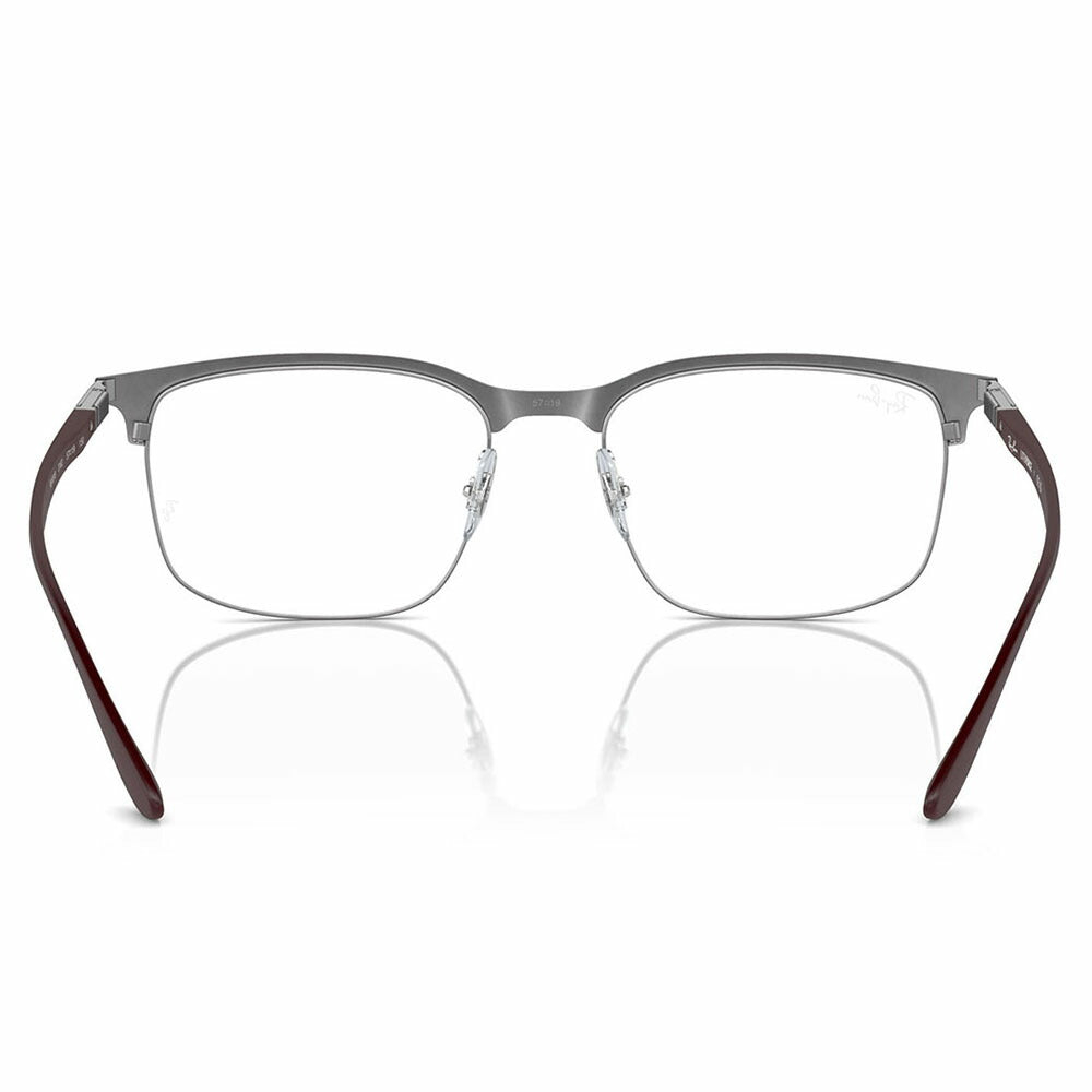 【正規品販売店】度なし1.55レンズ交換+0円 レイバン メガネ フレーム RX6518 3162 55 57 Ray-Ban レイバン純正レンズ対応 スクエア  ブロー メタル ユニセックス