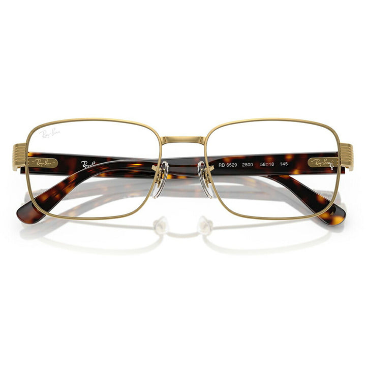 【正規品販売店】度なし1.55レンズ交換+0円 レイバン メガネ フレーム RX6529 2500 54 56 Ray-Ban レイバン純正レンズ対応 スクエア メタル ユニセックス