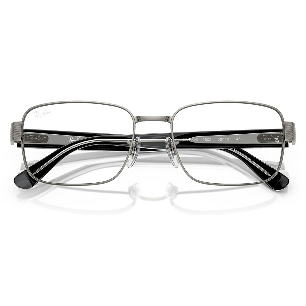 【正規品販売店】度なし1.55レンズ交換+0円 レイバン メガネ フレーム RX6529 2502 54 56 Ray-Ban レイバン純正レンズ対応 スクエア メタル ユニセックス