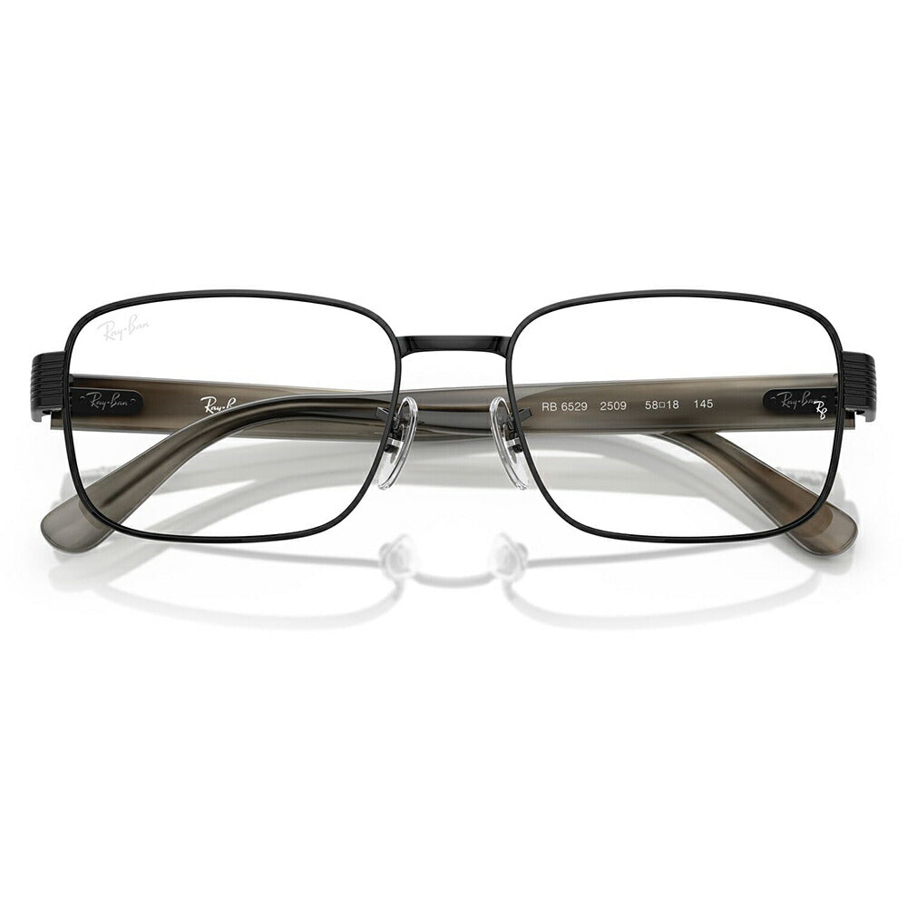 【正規品販売店】度なし1.55レンズ交換+0円 レイバン メガネ フレーム RX6529 2509 54 56 Ray-Ban レイバン純正レンズ対応 スクエア メタル ユニセックス