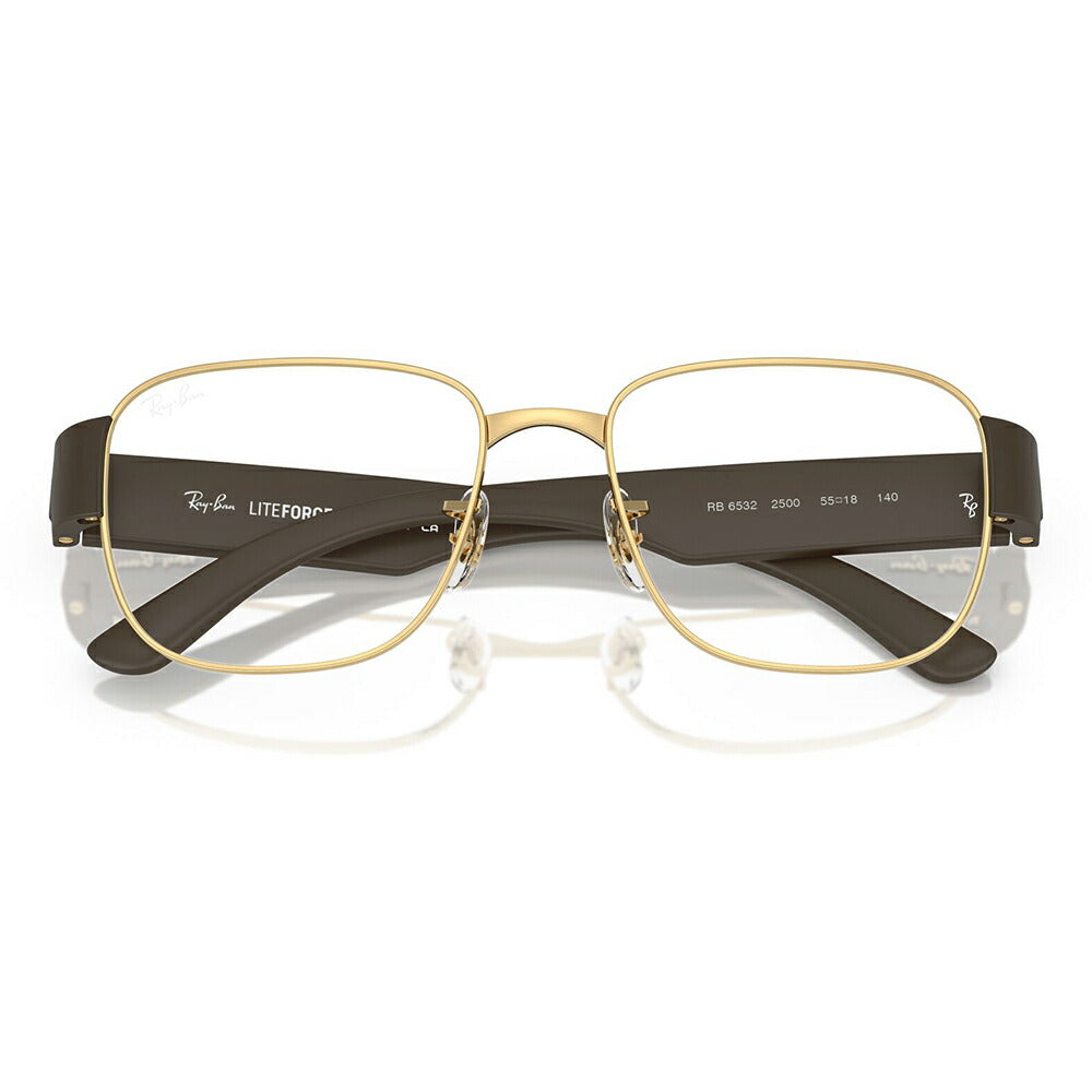 【正規品販売店】度なし1.55レンズ交換+0円 レイバン メガネ フレーム RX6532 2500 53 55 Ray-Ban レイバン純正レンズ対応 スクエア ライトフォース 軽量 ユニセックス