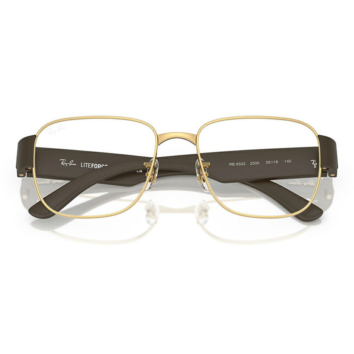 【正規品販売店】度なし1.55レンズ交換+0円 レイバン メガネ フレーム RX6532 2500 53 55 Ray-Ban レイバン純正レンズ対応 スクエア ライトフォース 軽量 ユニセックス