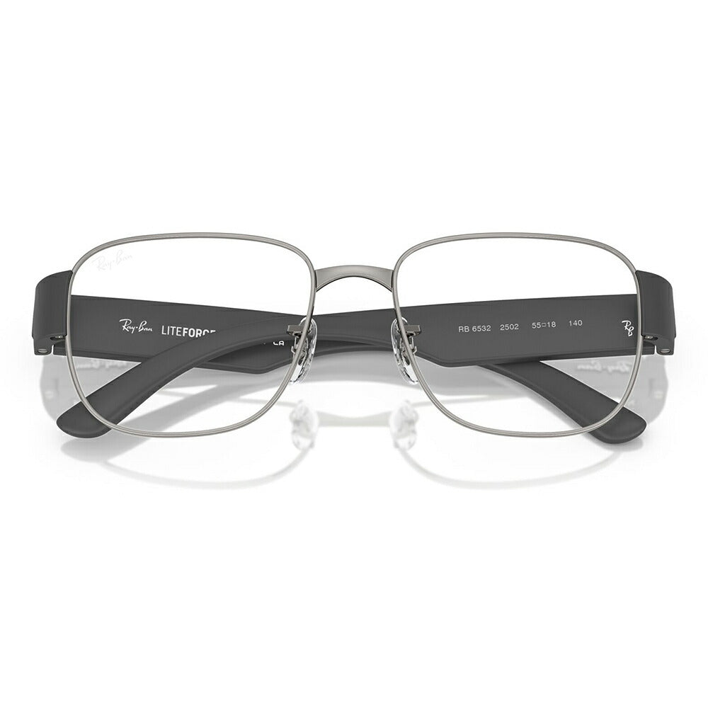 【正規品販売店】度なし1.55レンズ交換+0円 レイバン メガネ フレーム RX6532 2502 53 55 Ray-Ban レイバン純正レンズ対応 スクエア ライトフォース 軽量 ユニセックス