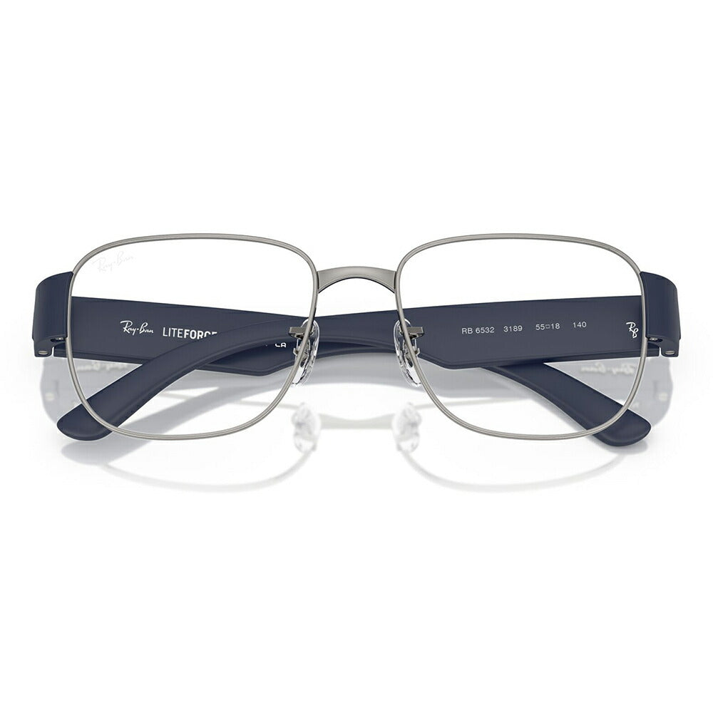 【正規品販売店】度なし1.55レンズ交換+0円 レイバン メガネ フレーム RX6532 3189 53 55 Ray-Ban レイバン純正レンズ対応 スクエア ライトフォース 軽量 ユニセックス