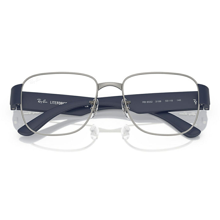 【正規品販売店】度なし1.55レンズ交換+0円 レイバン メガネ フレーム RX6532 3189 53 55 Ray-Ban レイバン純正レンズ対応 スクエア ライトフォース 軽量 ユニセックス