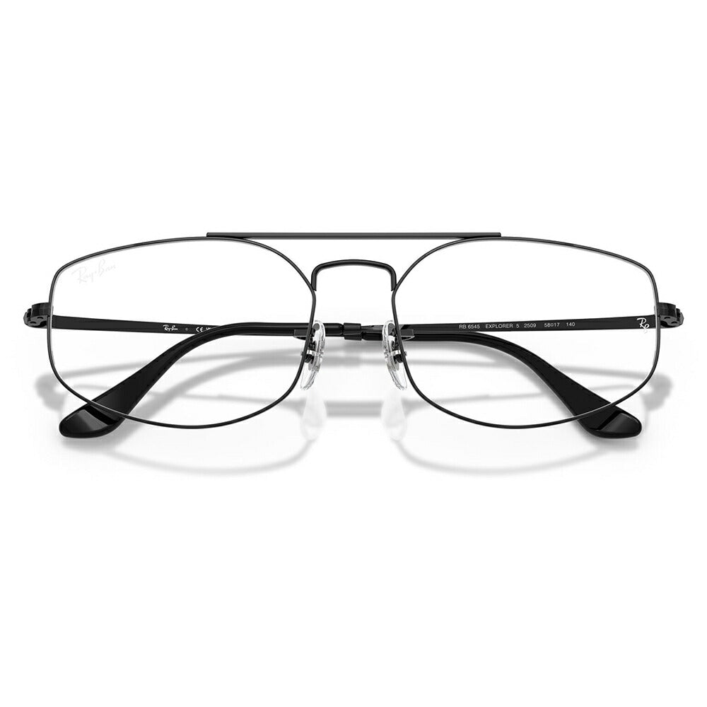 【正規品販売店】度なし1.55レンズ交換+0円 レイバン メガネ フレーム RX6545 2509 56 58 Ray-Ban レイバン純正レンズ対応 EXPLORER 5 エクスプローラー5 ダブルブリッジ アビエーター ユニセックス