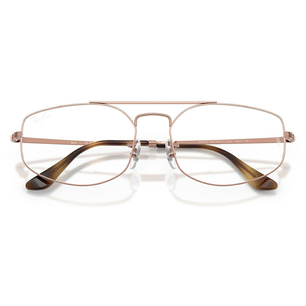 【正規品販売店】度なし1.55レンズ交換+0円 レイバン メガネ フレーム RX6545 2943 56 58 Ray-Ban レイバン純正レンズ対応 EXPLORER 5 エクスプローラー5 ダブルブリッジ アビエーター ユニセックス
