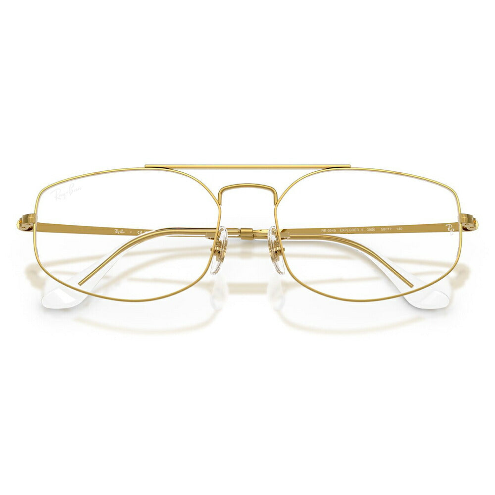 【正規品販売店】度なし1.55レンズ交換+0円 レイバン メガネ フレーム RX6545 3086 56 58 Ray-Ban レイバン純正レンズ対応 EXPLORER 5 エクスプローラー5 ダブルブリッジ アビエーター ユニセックス