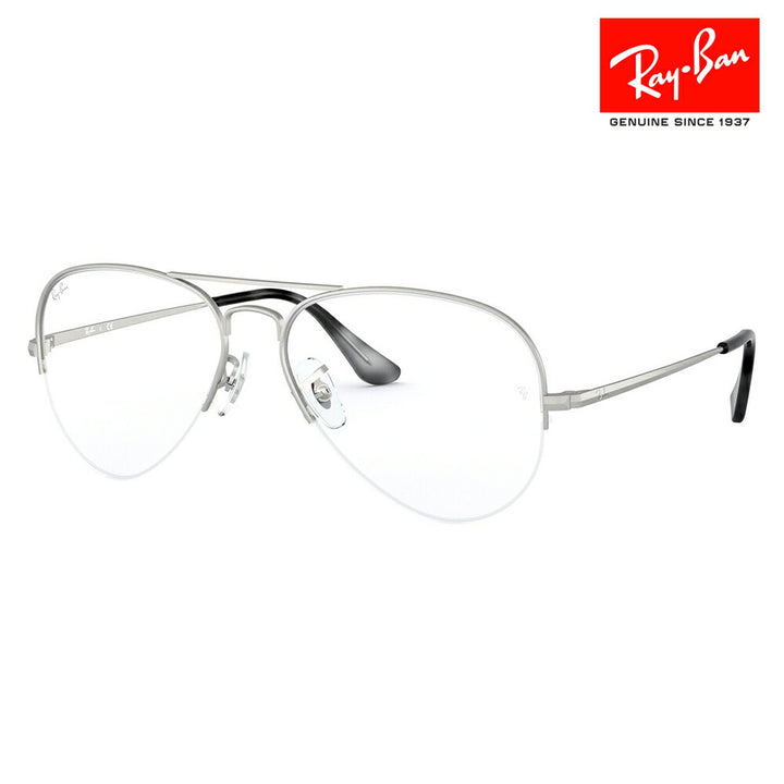 [Authorized Retailer] Non-prescription 1.55 lens replacement +0 yen Ray-Ban glasses frame RX6589 2538 56 Ray-Ban Aviator Gaze Teardrop Half Rim 