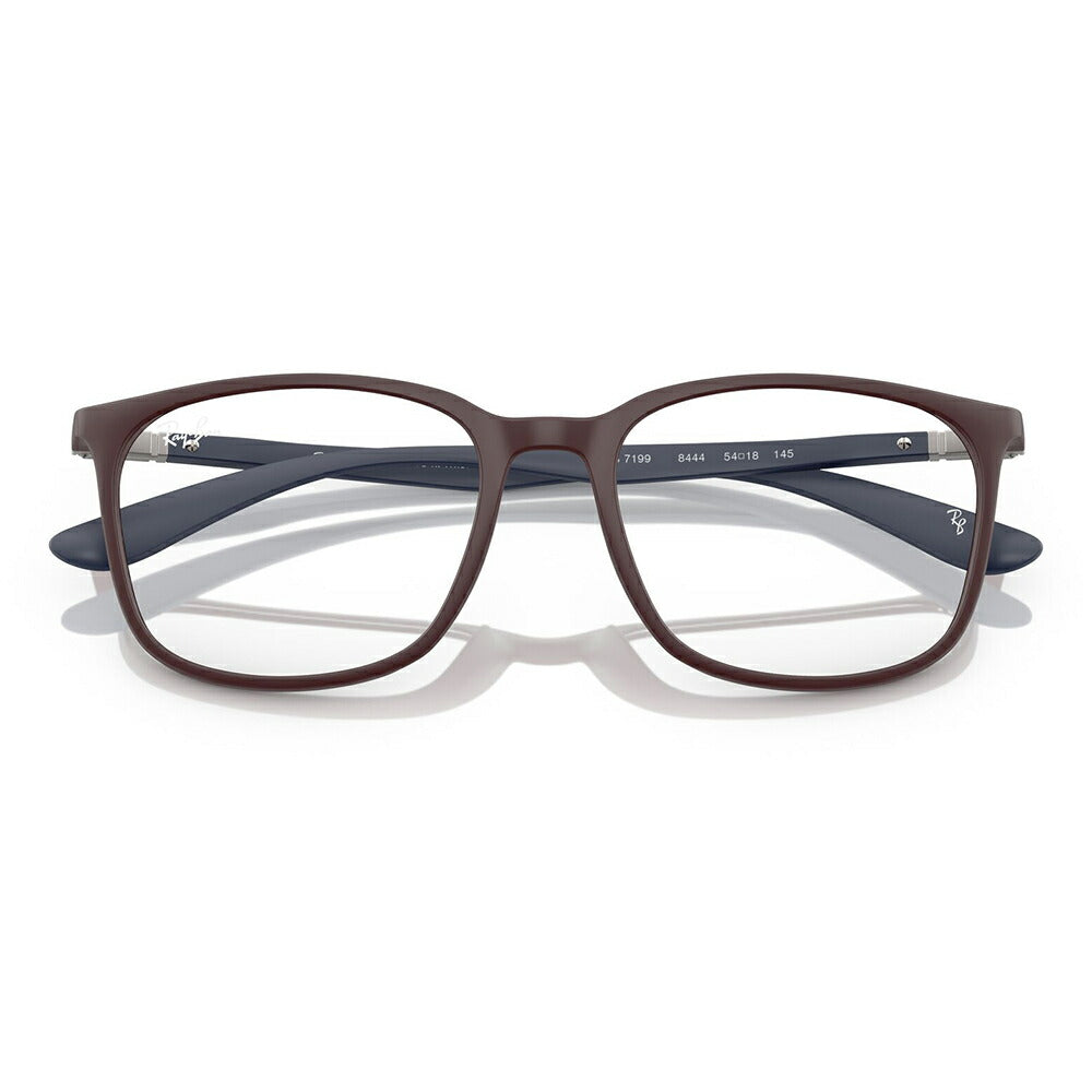 【正規品販売店】度なし1.55レンズ交換+0円 レイバン メガネ フレーム RX7199 8444 52 54 Ray-Ban レイバン純正レンズ対応 ライトフォース セル スクエア ユニセックス