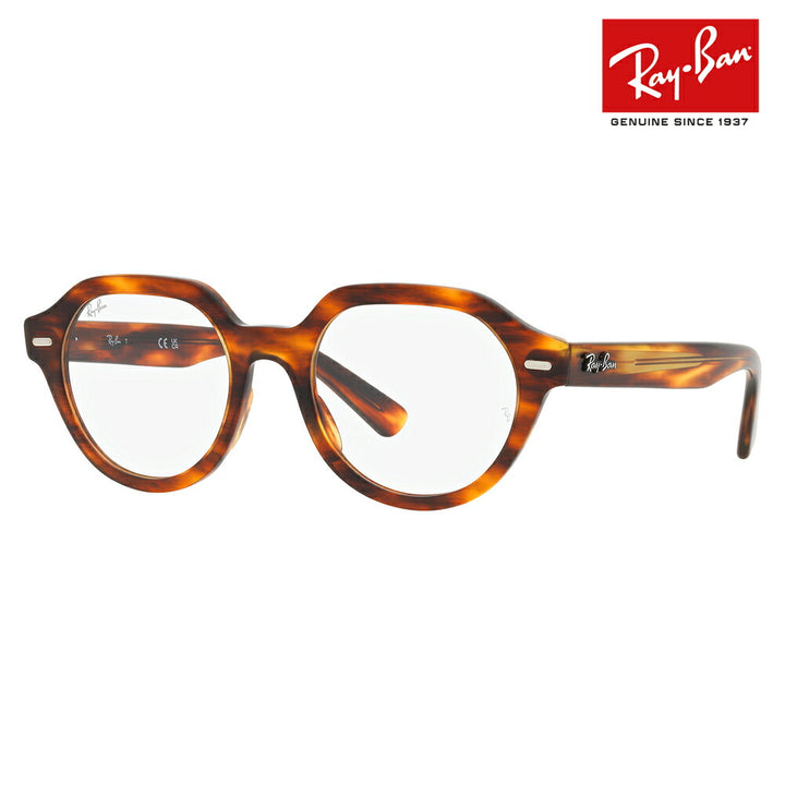 [Authorized Retailer] Non-prescription 1.55 lens replacement +0 yen Ray-Ban glasses frame RX7214F 2144 51 Ray-Ban Ray-Ban genuine lens compatible GINA OPTICS Gina Optics Boston full fit model Fashion glasses Eyeglasses 