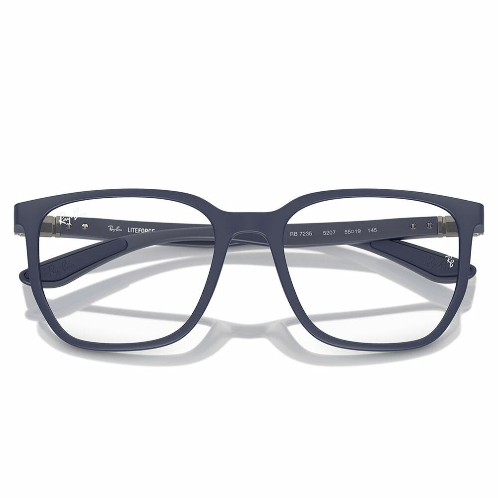 【正規品販売店】度なし1.55レンズ交換+0円 レイバン メガネ フレーム RX7235 5207 53 55 Ray-Ban LITEFORCE 幾何学形 セル 軽量 ユニセックス
