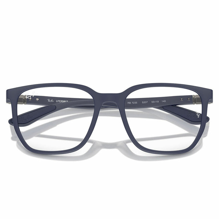 【正規品販売店】度なし1.55レンズ交換+0円 レイバン メガネ フレーム RX7235 5207 53 55 Ray-Ban LITEFORCE 幾何学形 セル 軽量 ユニセックス