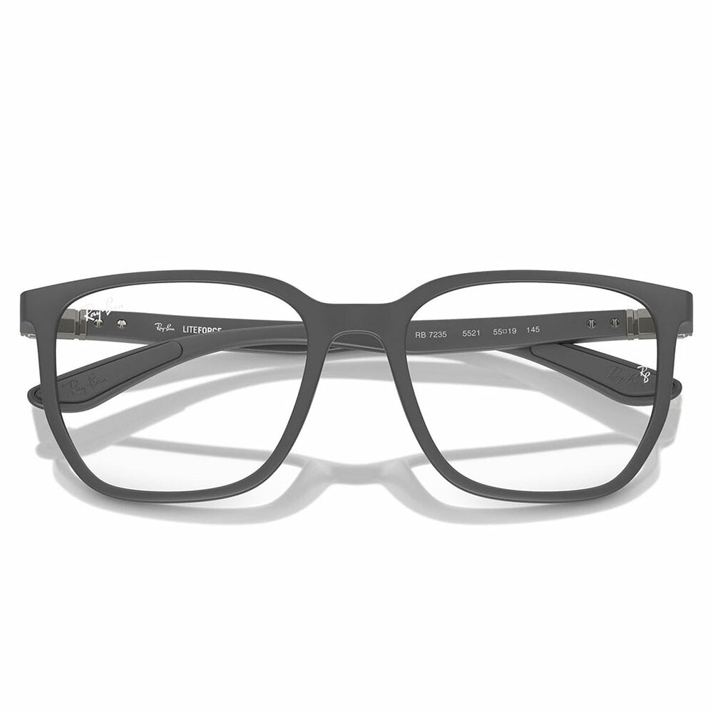 【正規品販売店】度なし1.55レンズ交換+0円 レイバン メガネ フレーム RX7235 5521 53 55 Ray-Ban LITEFORCE 幾何学形 セル 軽量 ユニセックス
