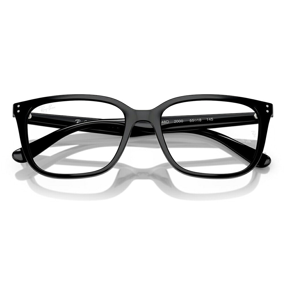 【正規品販売店】度なし1.55レンズ交換+0円 レイバン メガネ フレーム RX7248D 2000 55 Ray-Ban レイバン純正レンズ対応 スクエア セル ユニセックス アジアンデザイン 伊達眼鏡 メガネ