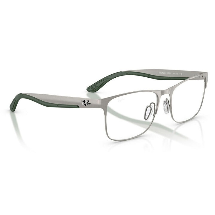 【正規品販売店】度なし1.55レンズ交換+0円 レイバン メガネ フレーム RX7551 3221 54 56 Ray-Ban レイバン純正レンズ対応 チタン メタル スクエア レクタングル 伊達メガネ 眼鏡
