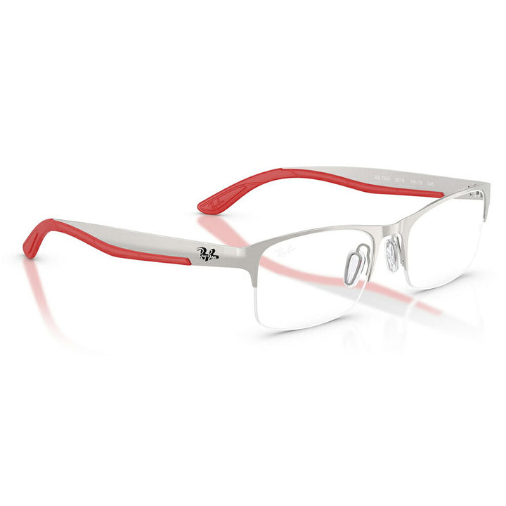 【正規品販売店】度なし1.55レンズ交換+0円 レイバン メガネ フレーム RX7551 3219 54 56 Ray-Ban レイバン純正レンズ対応 チタン メタル スクエア レクタングル 伊達メガネ 眼鏡