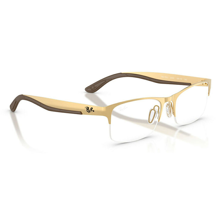 【正規品販売店】度なし1.55レンズ交換+0円 レイバン メガネ フレーム RX7551 3220 54 56 Ray-Ban レイバン純正レンズ対応 チタン メタル スクエア レクタングル 伊達メガネ 眼鏡