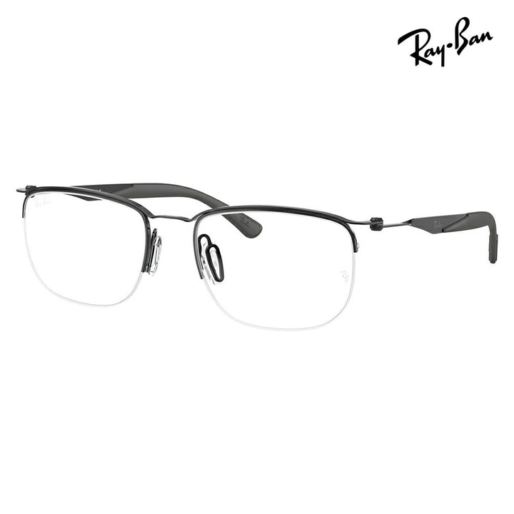 【正規品販売店】度なし1.55レンズ交換+0円 レイバン メガネ フレーム RX7552 3209 52 54 Ray-Ban レイバン純正レンズ対応 チタン メタル スクエア ナイロール 伊達メガネ 眼鏡