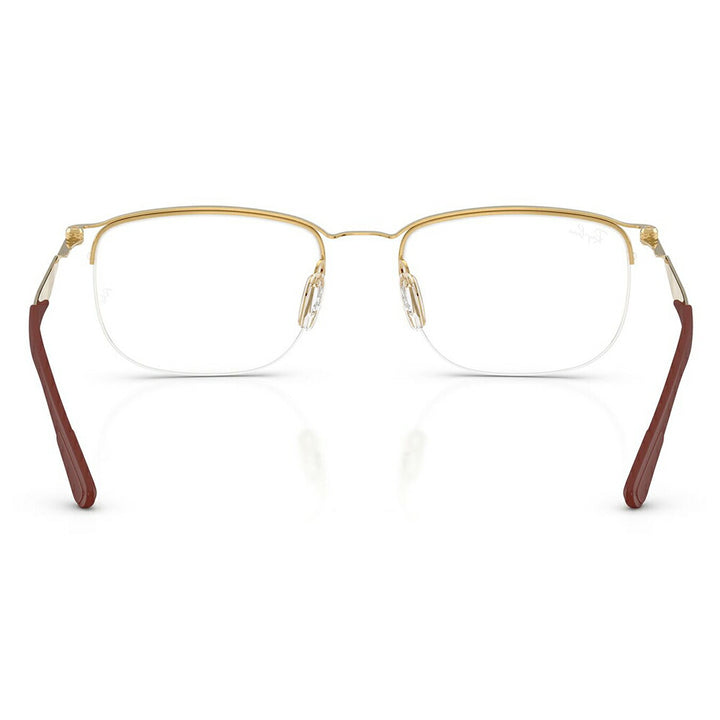 【正規品販売店】度なし1.55レンズ交換+0円 レイバン メガネ フレーム RX7552 3211 52 54 Ray-Ban レイバン純正レンズ対応 チタン メタル スクエア ナイロール 伊達メガネ 眼鏡