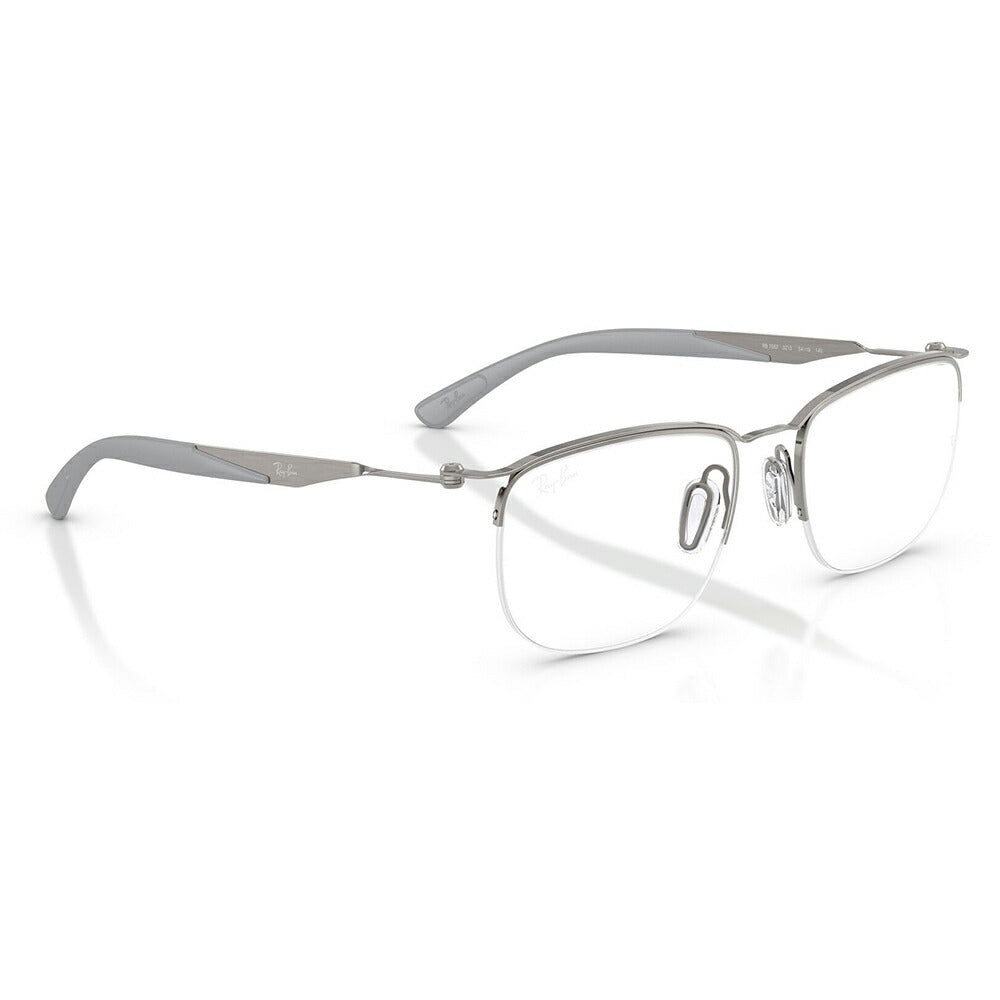 【正規品販売店】度なし1.55レンズ交換+0円 レイバン メガネ フレーム RX7552 3213 52 54 Ray-Ban レイバン純正レンズ対応 チタン メタル スクエア ナイロール 伊達メガネ 眼鏡