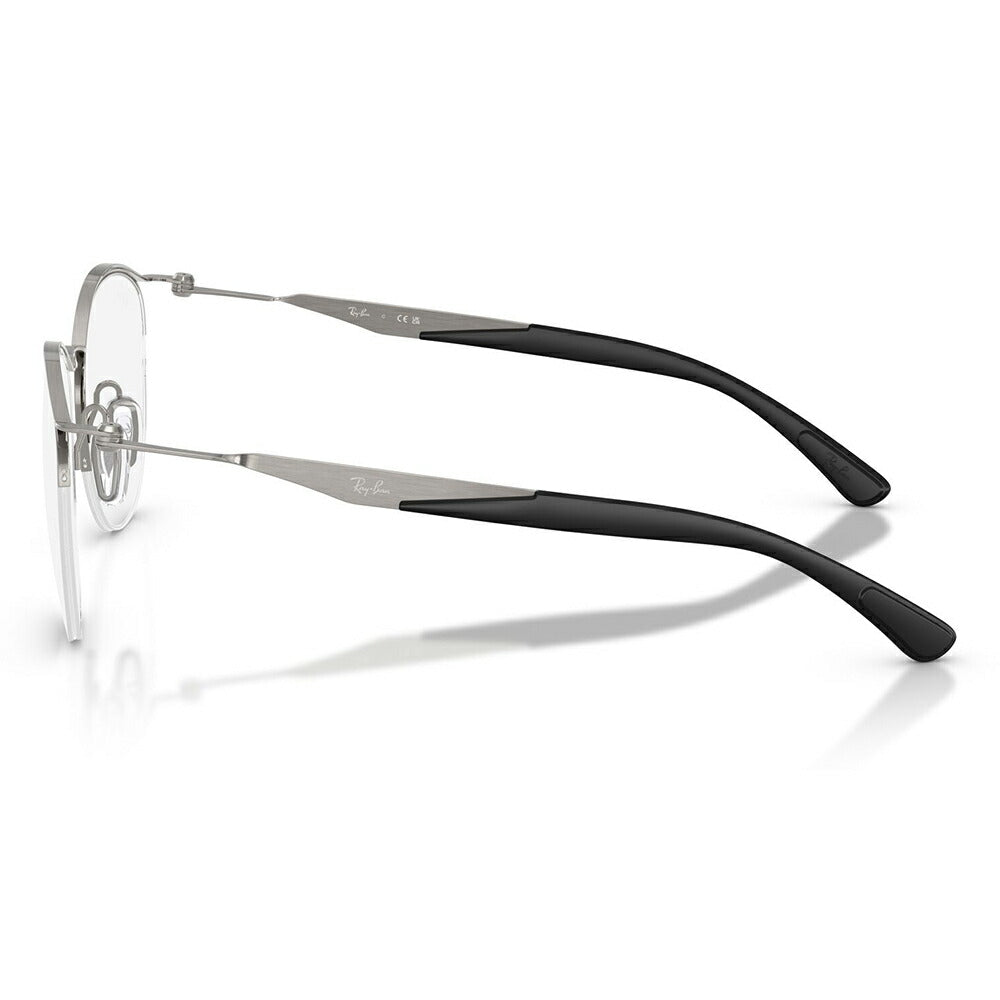 【正規品販売店】度なし1.55レンズ交換+0円 レイバン メガネ フレーム RX7553 3214 50 52 Ray-Ban レイバン純正レンズ対応 チタン メタル ラウンド ナイロール 伊達メガネ 眼鏡