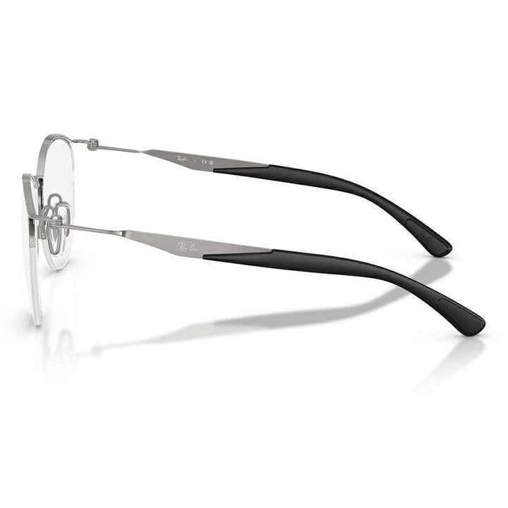 【正規品販売店】度なし1.55レンズ交換+0円 レイバン メガネ フレーム RX7553 3214 50 52 Ray-Ban レイバン純正レンズ対応 チタン メタル ラウンド ナイロール 伊達メガネ 眼鏡