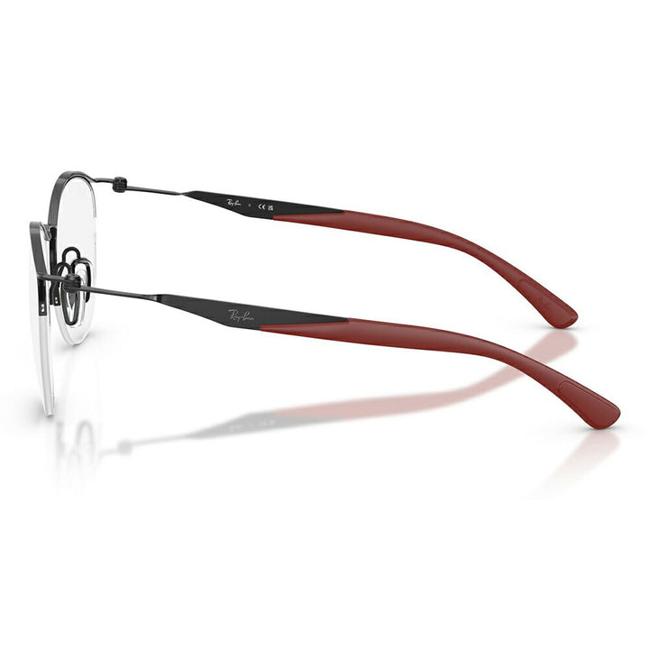 【正規品販売店】度なし1.55レンズ交換+0円 レイバン メガネ フレーム RX7553 3215 50 52 Ray-Ban レイバン純正レンズ対応 チタン メタル ラウンド ナイロール 伊達メガネ 眼鏡