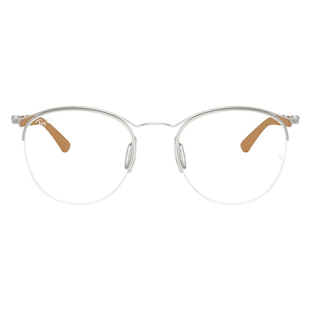 【正規品販売店】度なし1.55レンズ交換+0円 レイバン メガネ フレーム RX7553 3216 50 52 Ray-Ban レイバン純正レンズ対応 チタン メタル ラウンド ナイロール 伊達メガネ 眼鏡