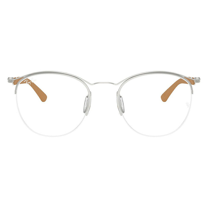 【正規品販売店】度なし1.55レンズ交換+0円 レイバン メガネ フレーム RX7553 3216 50 52 Ray-Ban レイバン純正レンズ対応 チタン メタル ラウンド ナイロール 伊達メガネ 眼鏡