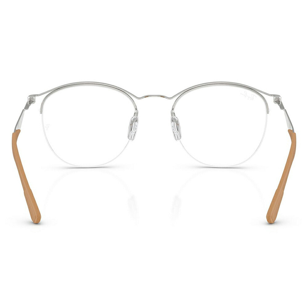 【正規品販売店】度なし1.55レンズ交換+0円 レイバン メガネ フレーム RX7553 3216 50 52 Ray-Ban レイバン純正レンズ対応 チタン メタル ラウンド ナイロール 伊達メガネ 眼鏡