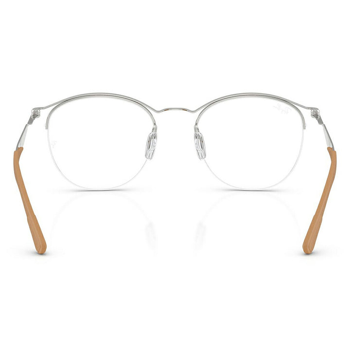 【正規品販売店】度なし1.55レンズ交換+0円 レイバン メガネ フレーム RX7553 3216 50 52 Ray-Ban レイバン純正レンズ対応 チタン メタル ラウンド ナイロール 伊達メガネ 眼鏡
